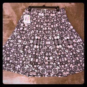 Lularoe Madison Skirt Large Black White New